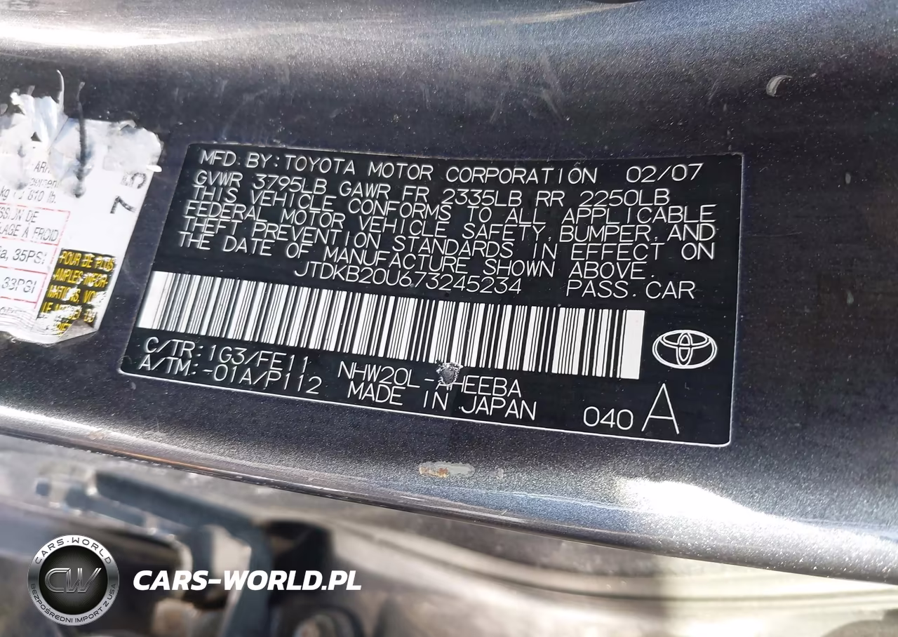 2007 Toyota Prius VIN:JTDKB20U673245234 - 9