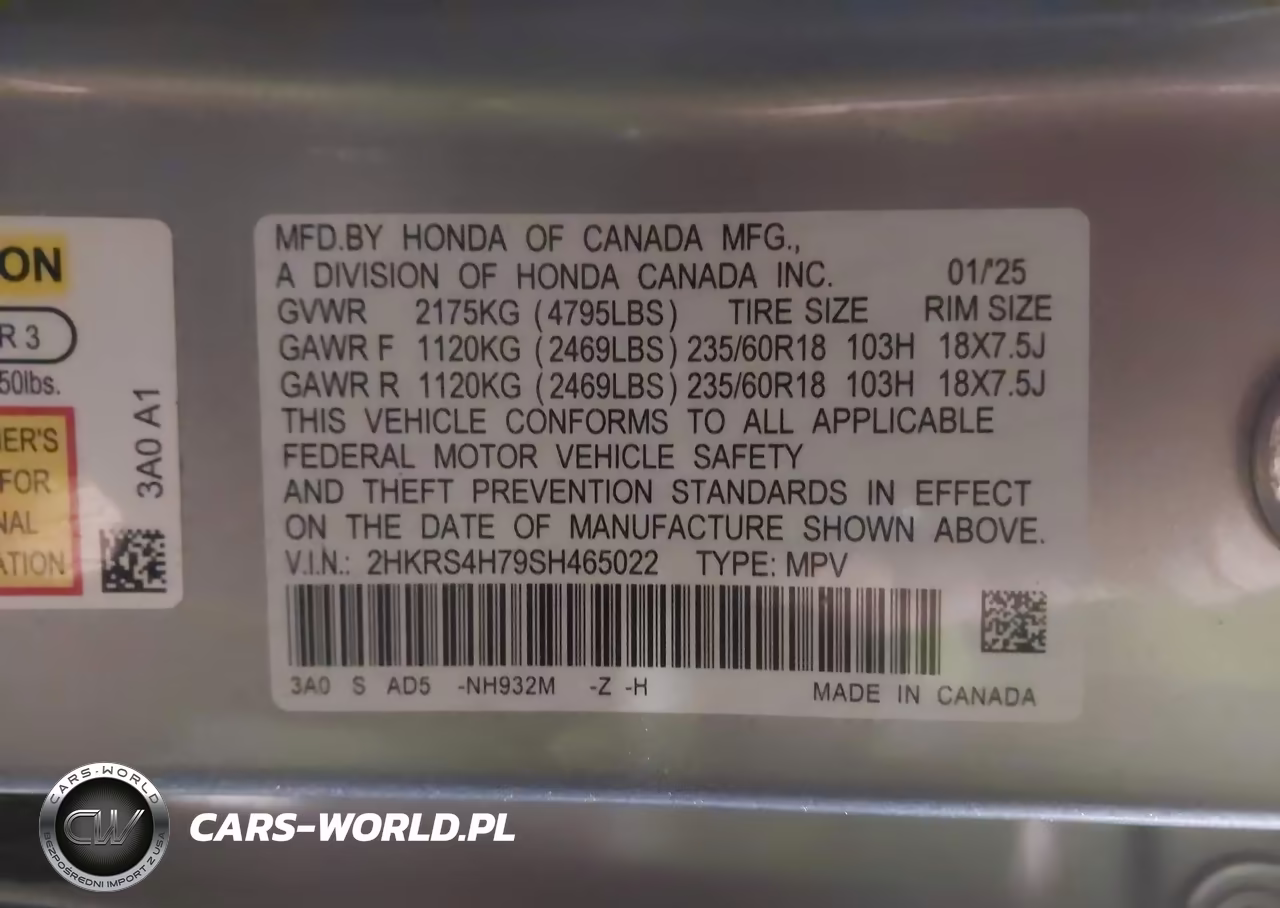 2025 Honda Cr-V Ex-L Awd VIN:2HKRS4H79SH465022 - 9