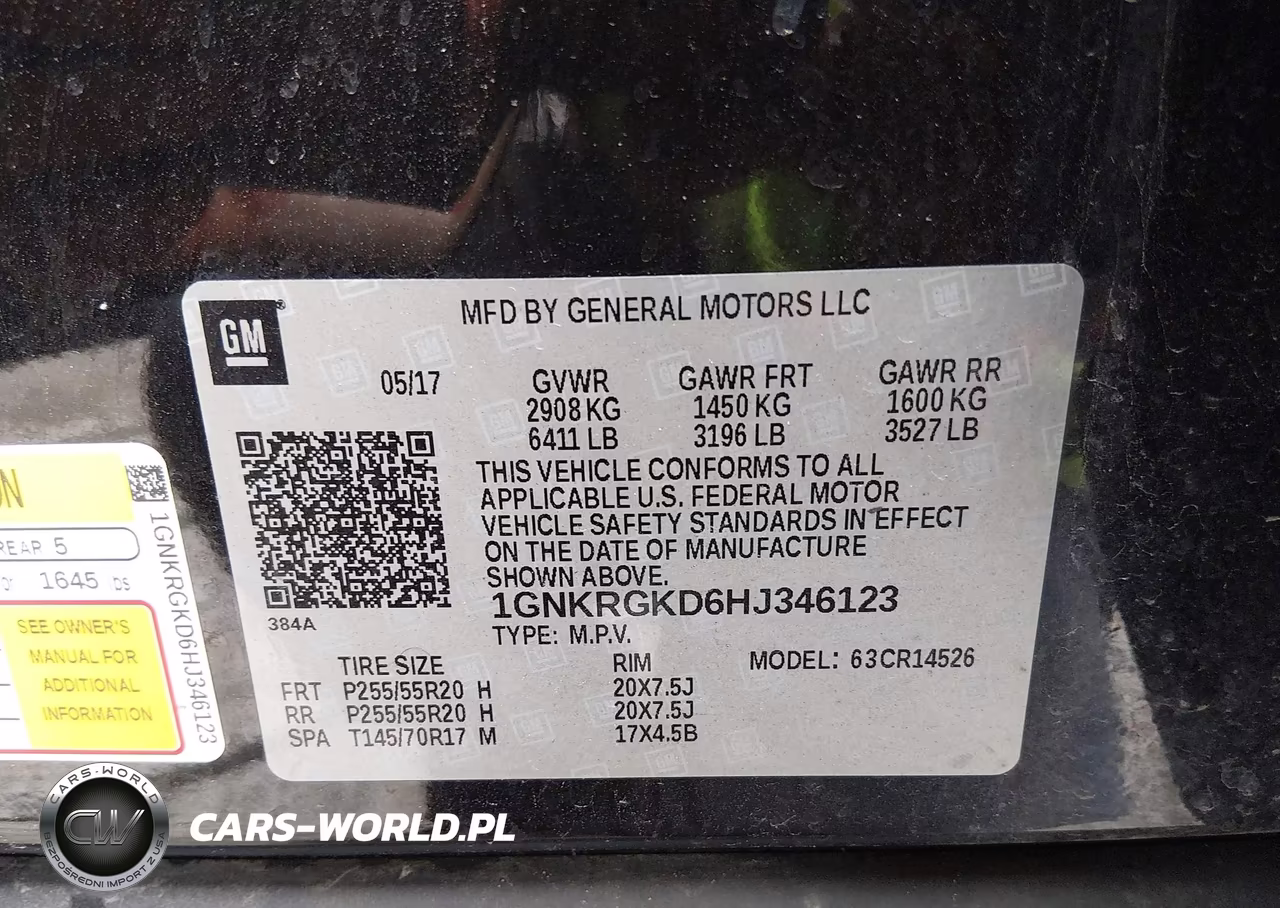 2017 Chevrolet Traverse 1Lt VIN:1GNKRGKD6HJ346123 - 9