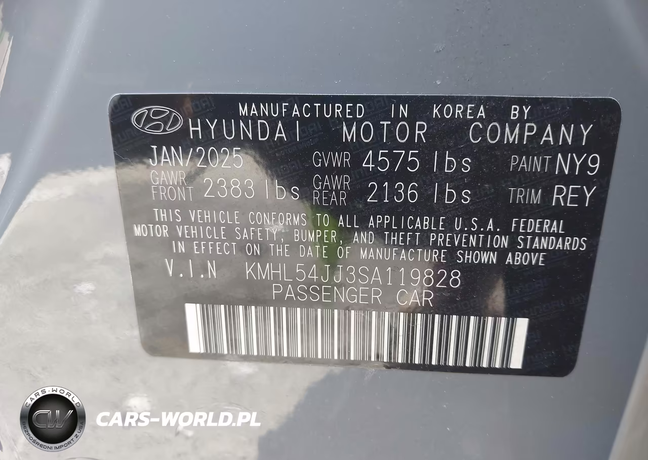 2025 Hyundai Sonata Hybrid Limited VIN:KMHL54JJ3SA119828 - 9
