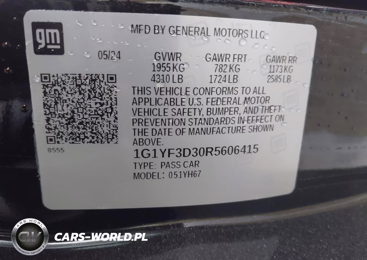 2024 Chevrolet Corvette Z06 Rwd 3Lz VIN:1G1YF3D30R5606415 - 9