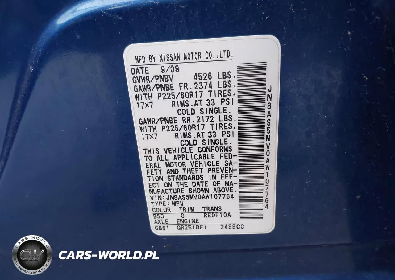 2010 Nissan Rogue Sl VIN:JN8AS5MV0AW107764 - 9