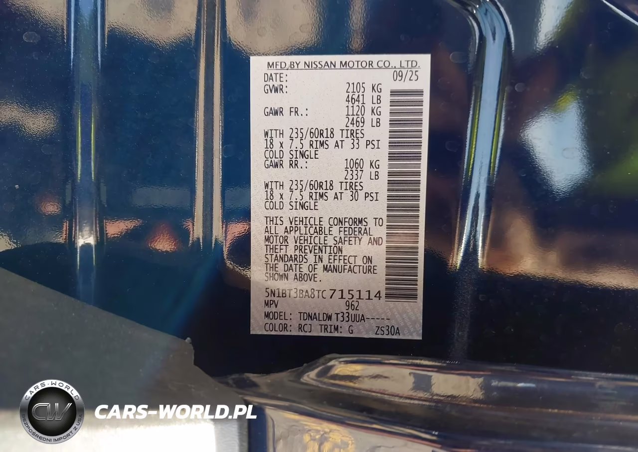 2026 Nissan Rogue Sv VIN:5N1BT3BA8TC715114 - 9