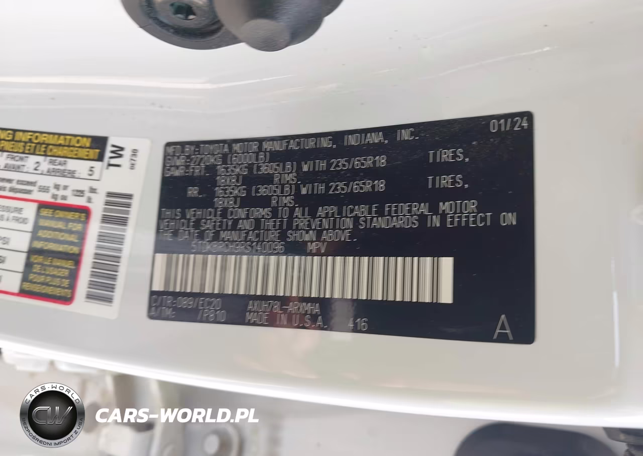 2024 Toyota Highlander Hybrid Xle Nightshade VIN:5TDKBRCH9RS140096 - 9