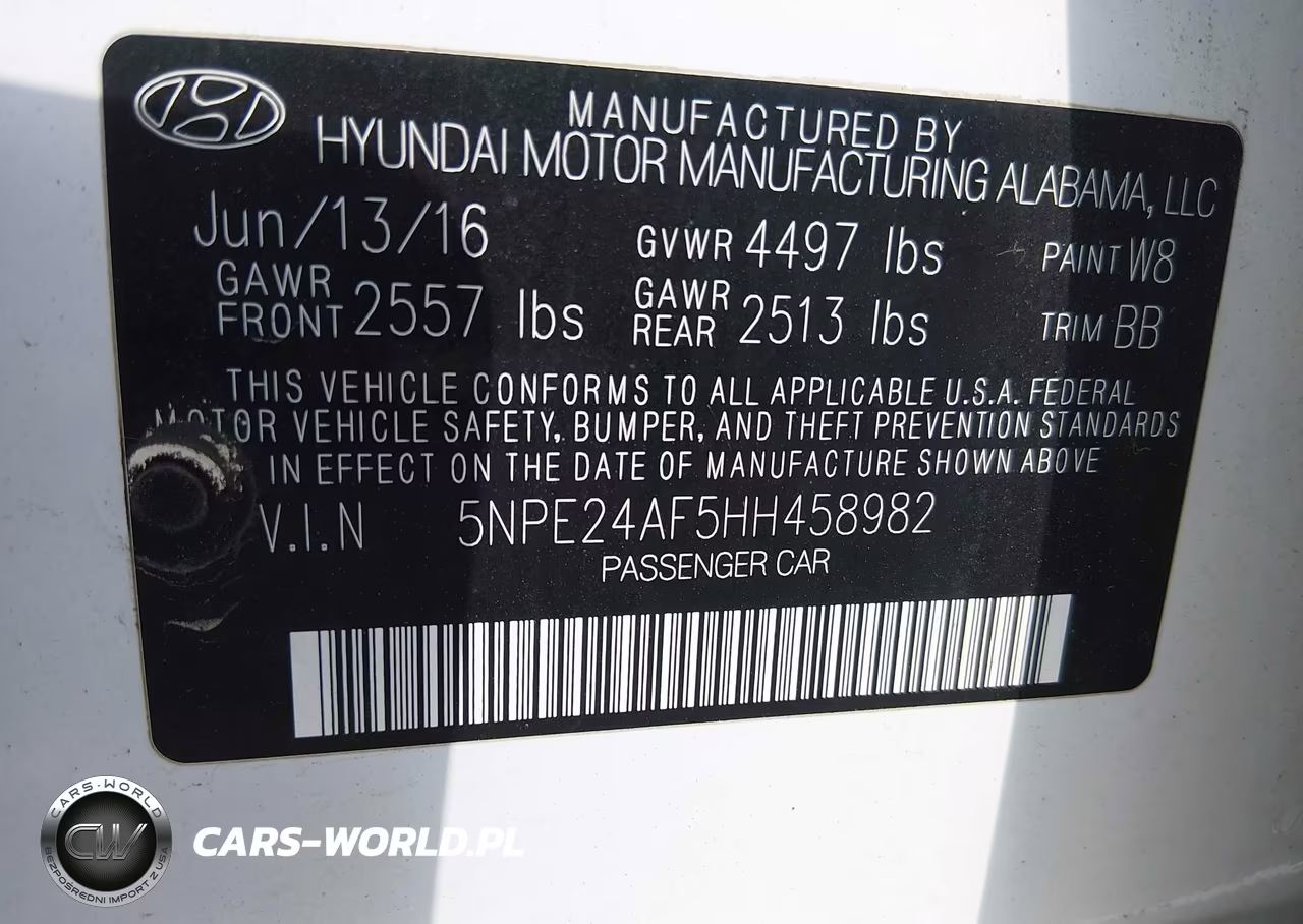 2017 Hyundai Sonata Se VIN:5NPE24AF5HH458982 - 9