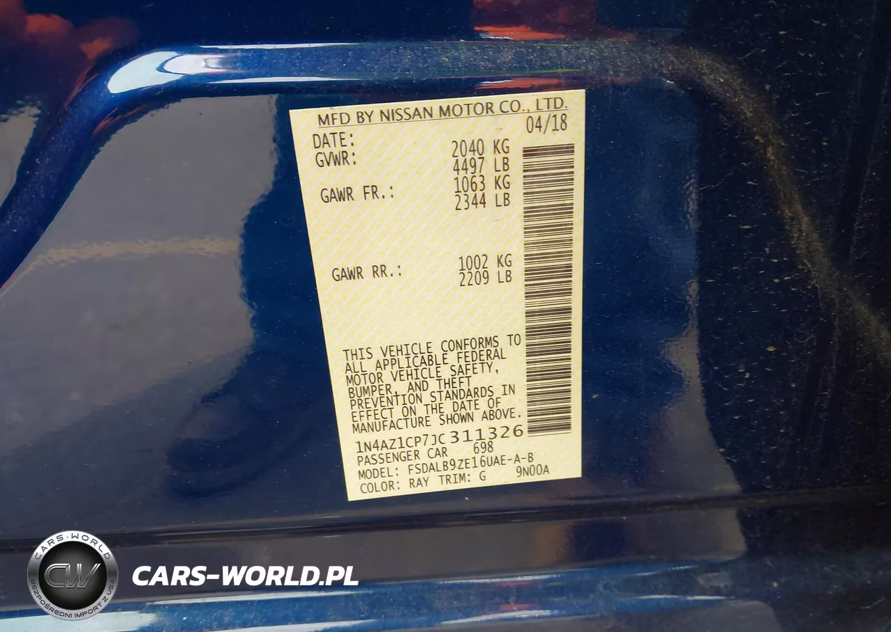 2018 Nissan Leaf S VIN:1N4AZ1CP7JC311326 - 9