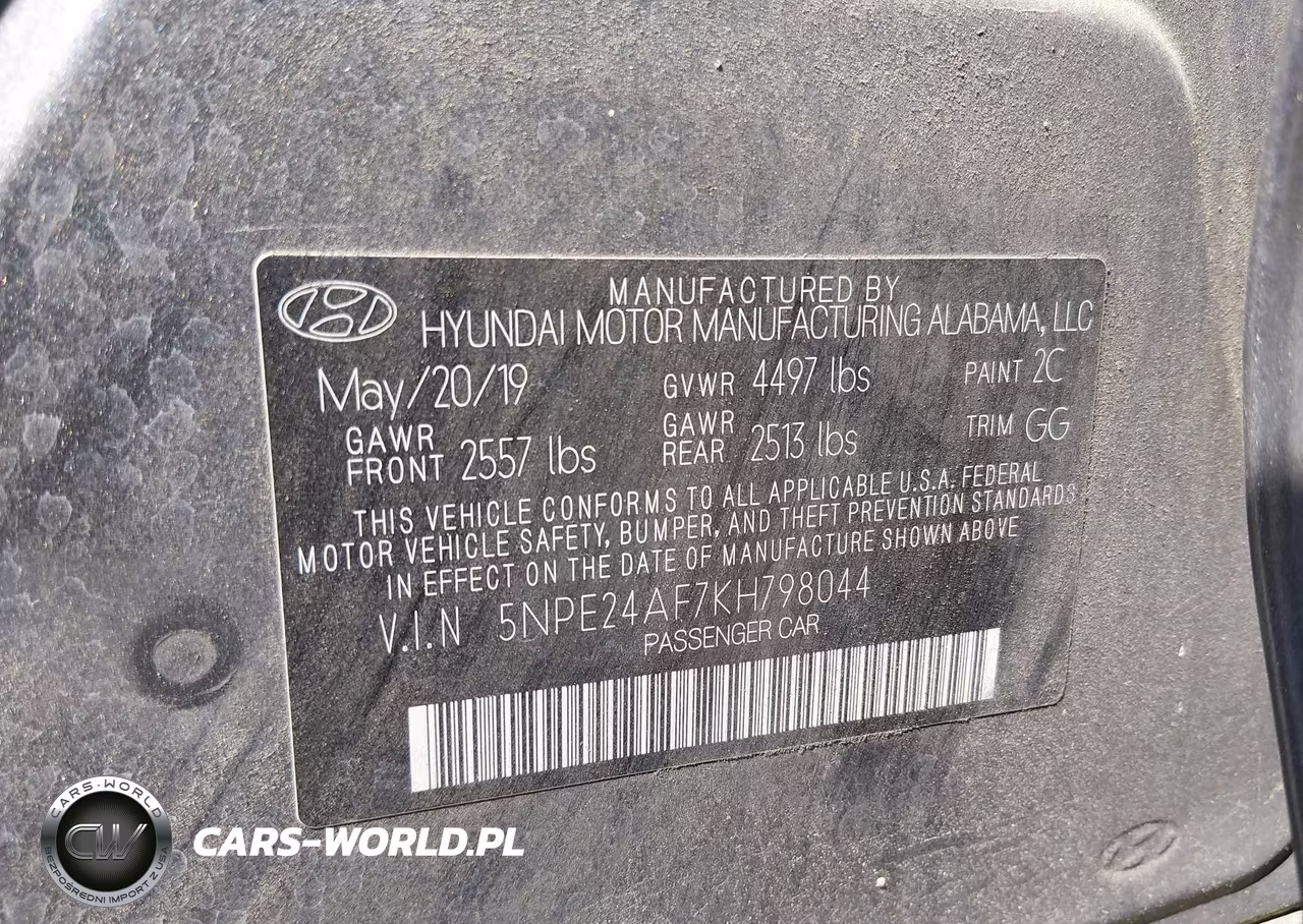 2019 Hyundai Sonata Se VIN:5NPE24AF7KH798044 - 9