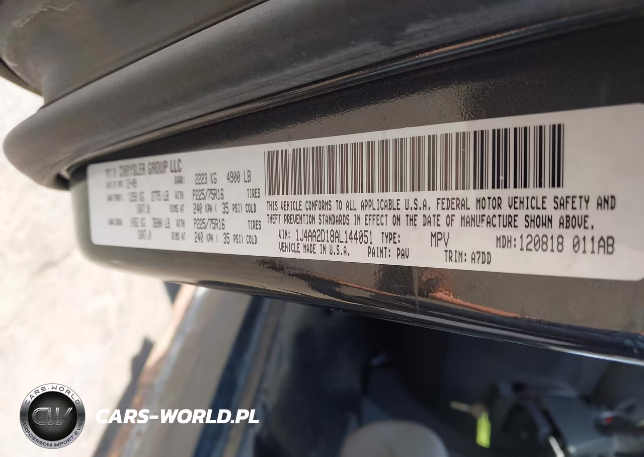 2010 Jeep Wrangler Sport VIN:1J4AA2D18AL144051 - 9