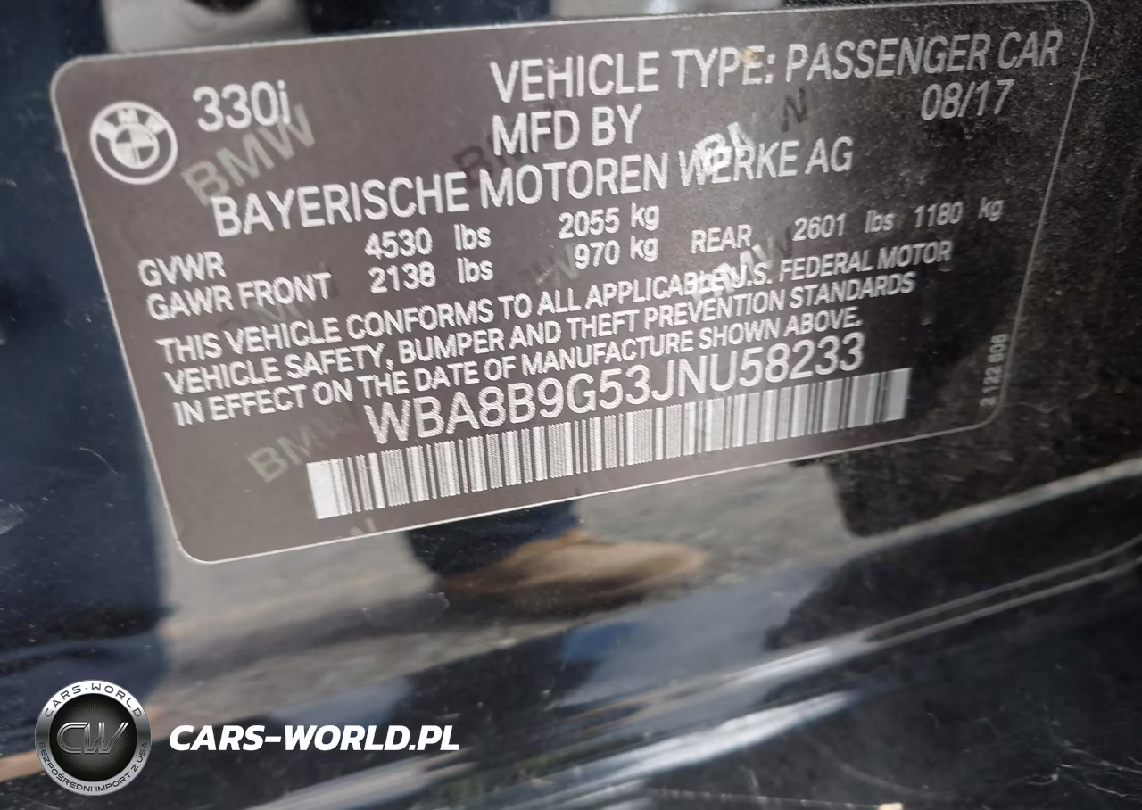 2018 BMW 330I VIN:WBA8B9G53JNU58233 - 9