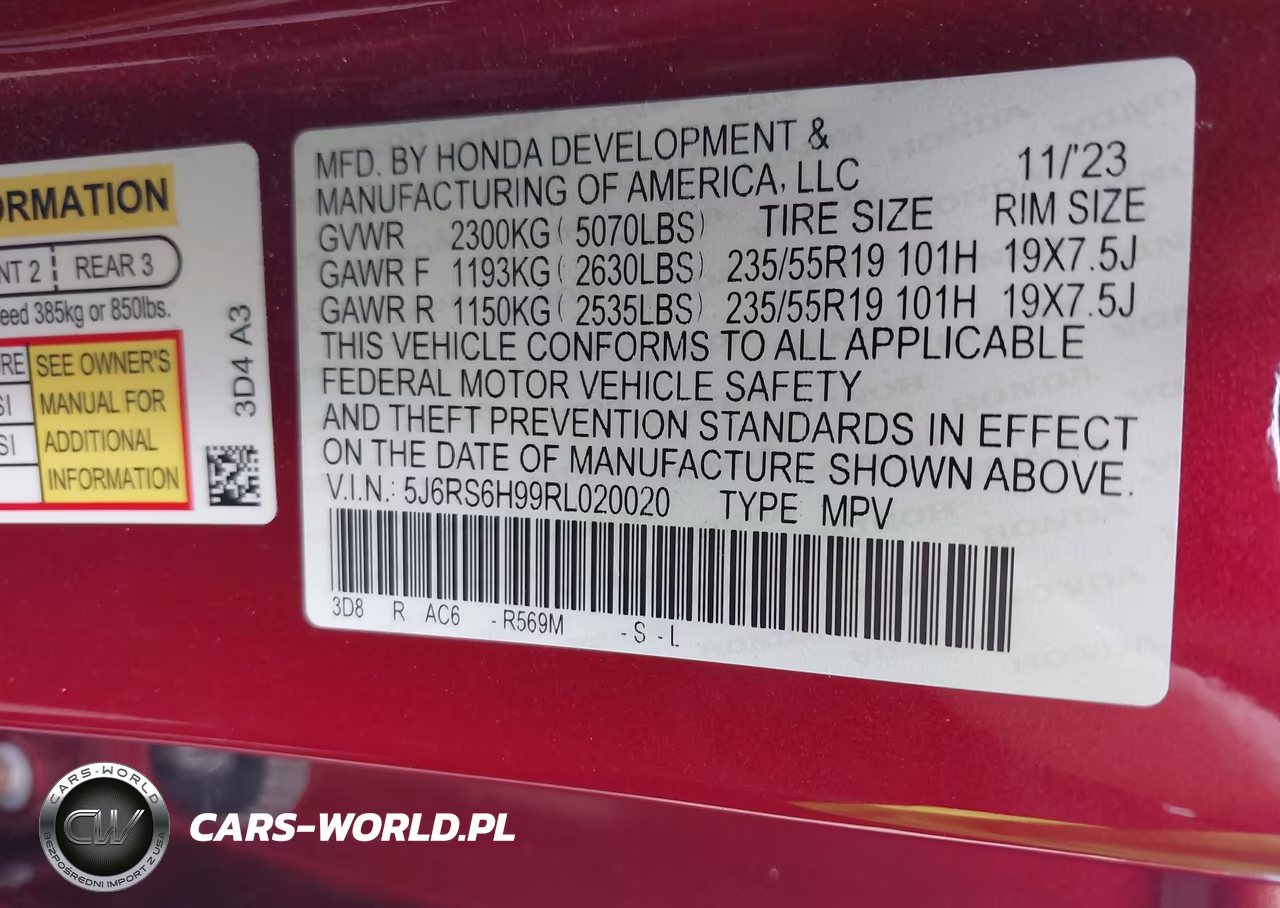 2024 Honda Cr-V Hybrid Sport Touring VIN:5J6RS6H99RL020020 - 9
