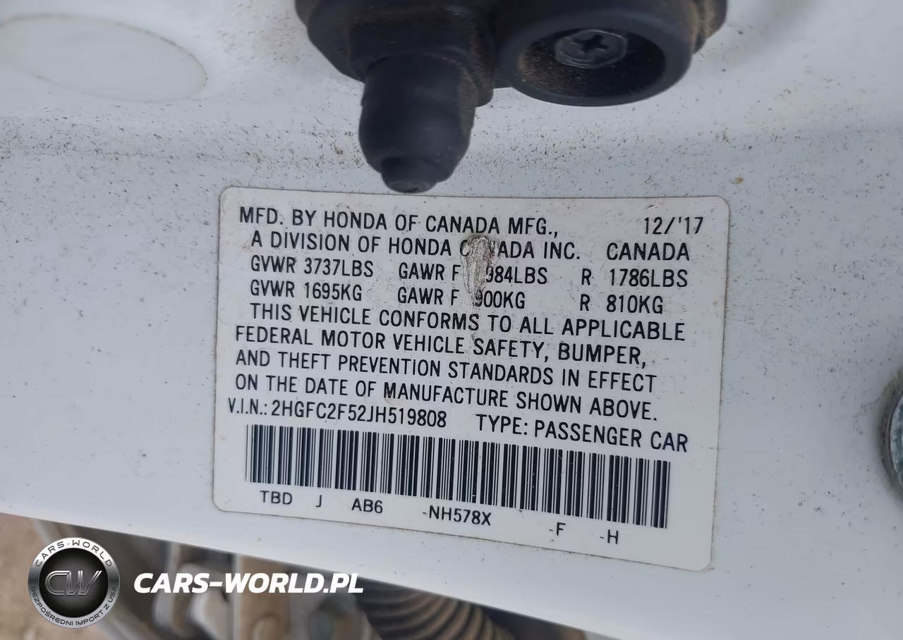 2018 Honda Civic Lx VIN:2HGFC2F52JH519808 - 9