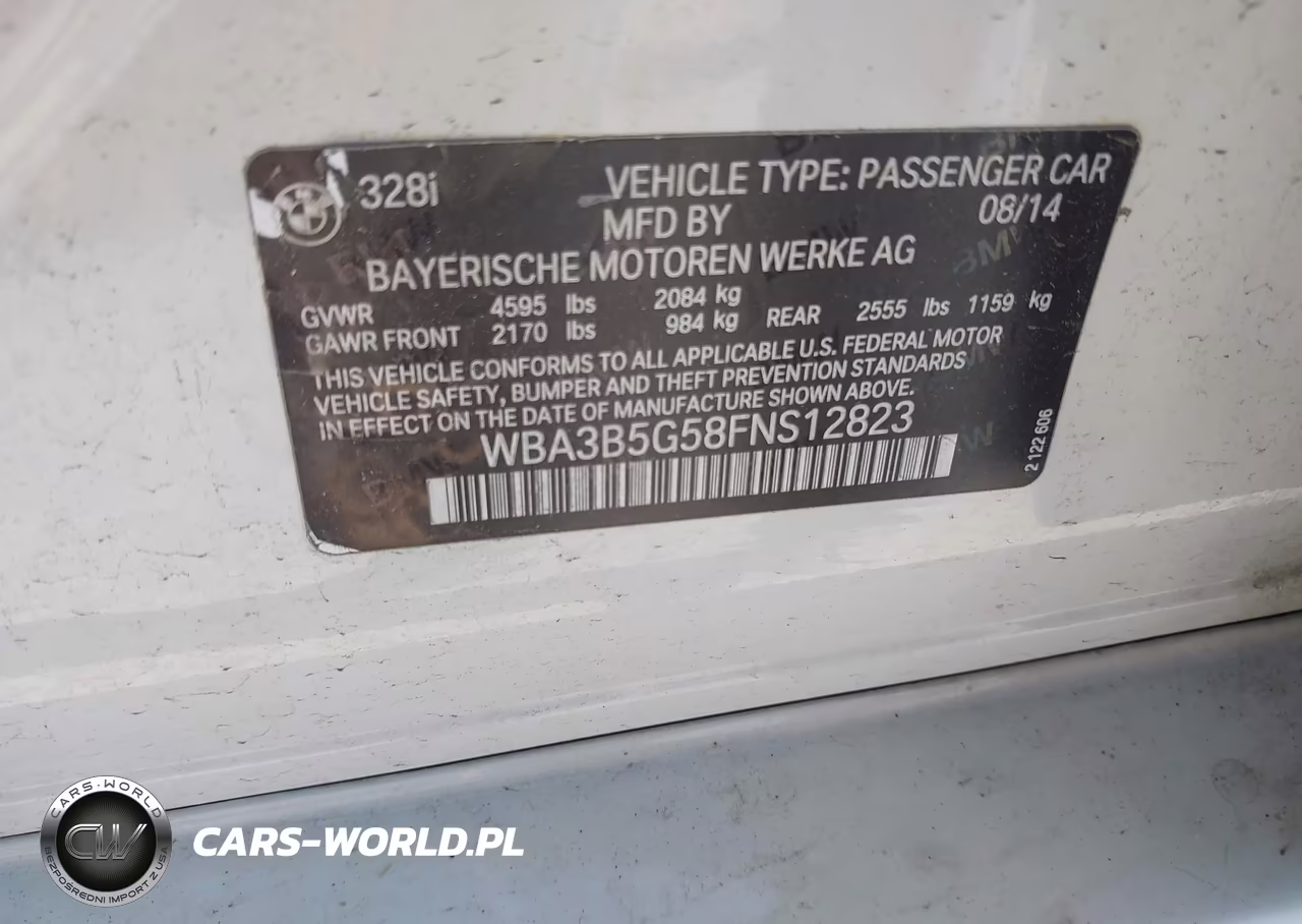 2015 BMW 328I xDrive VIN:WBA3B5G58FNS12823 - 9