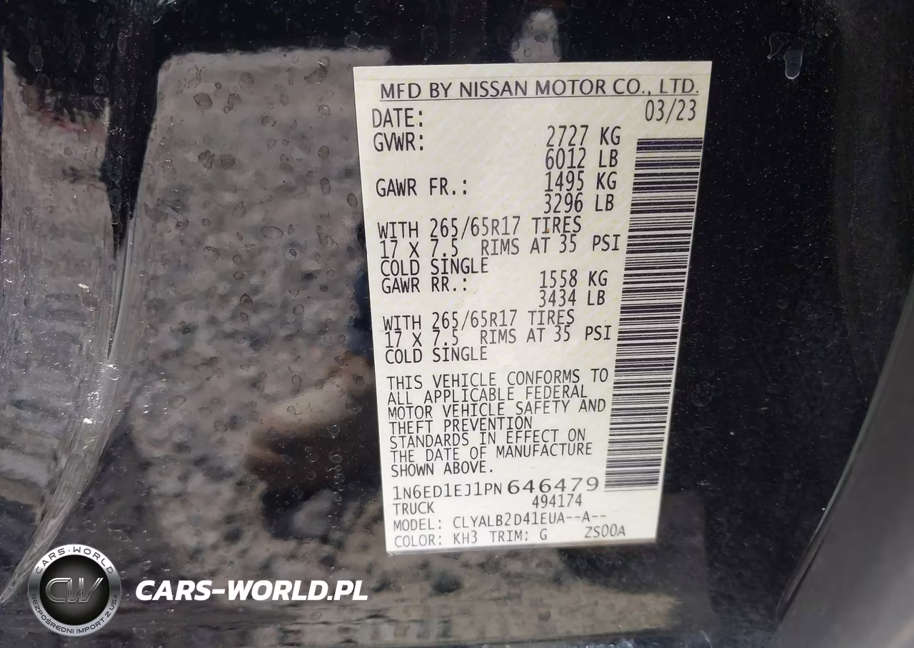 2023 Nissan Frontier Sv 4X2 VIN:1N6ED1EJ1PN646479 - 9