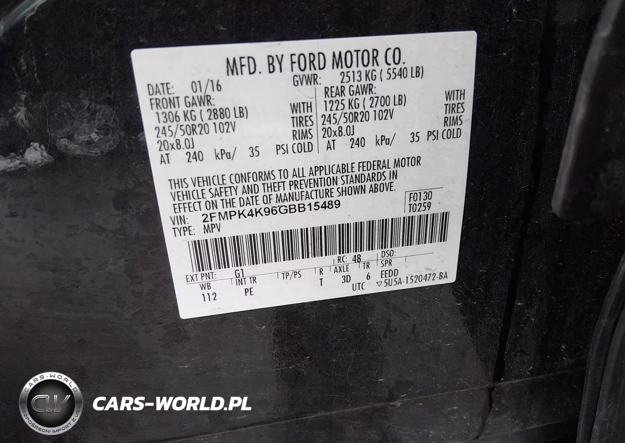 2016 Ford Edge Titanium VIN:2FMPK4K96GBB15489 - 9