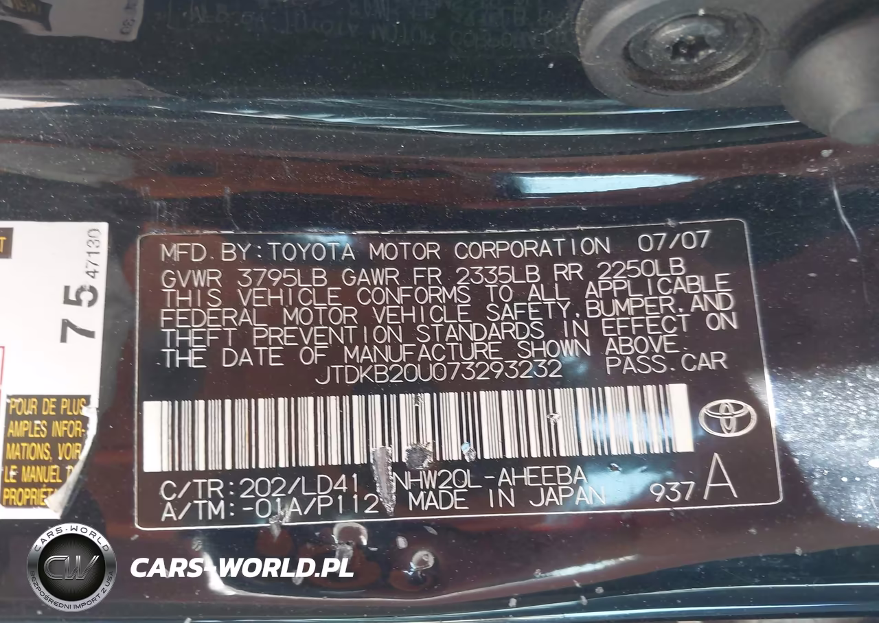 2007 Toyota Prius VIN:JTDKB20U073293232 - 9