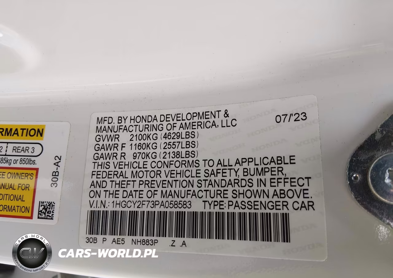 2023 Honda Accord Hybrid Sport-L VIN:1HGCY2F73PA058583 - 9