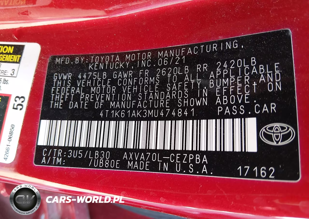 2021 Toyota Camry Xse VIN:4T1K61AK3MU474841 - 9