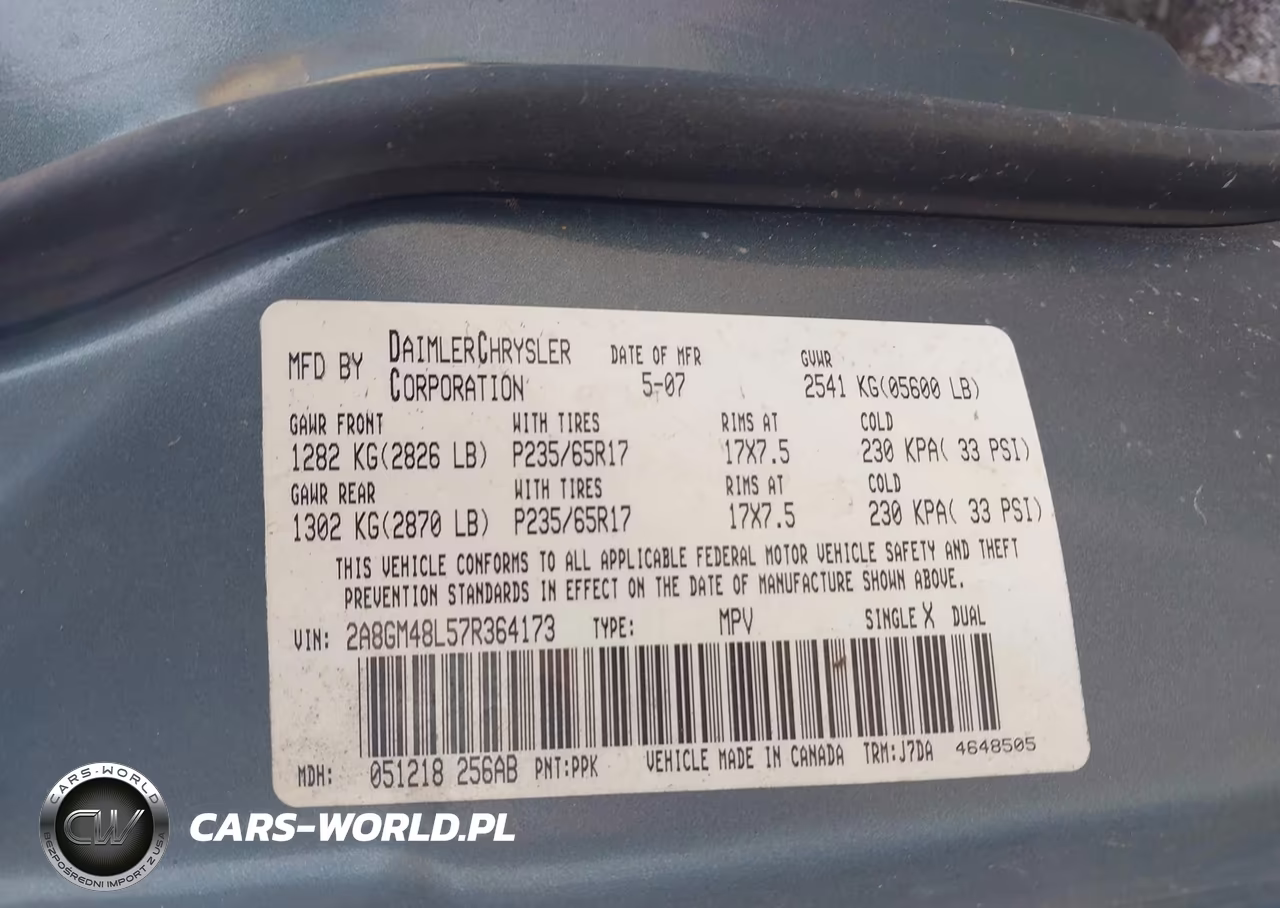2007 Chrysler Pacifica VIN:2A8GM48L57R364173 - 9