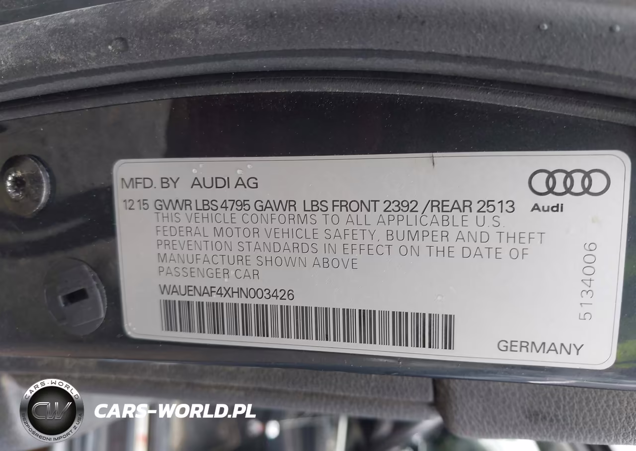 2017 Audi A4 2.0T Premium VIN:WAUENAF4XHN003426 - 9