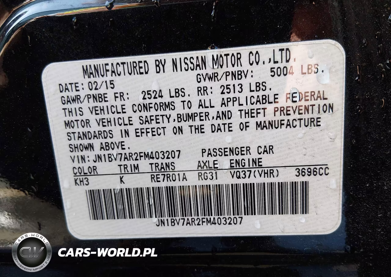 2015 Infiniti Q50 VIN:JN1BV7AR2FM403207 - 9