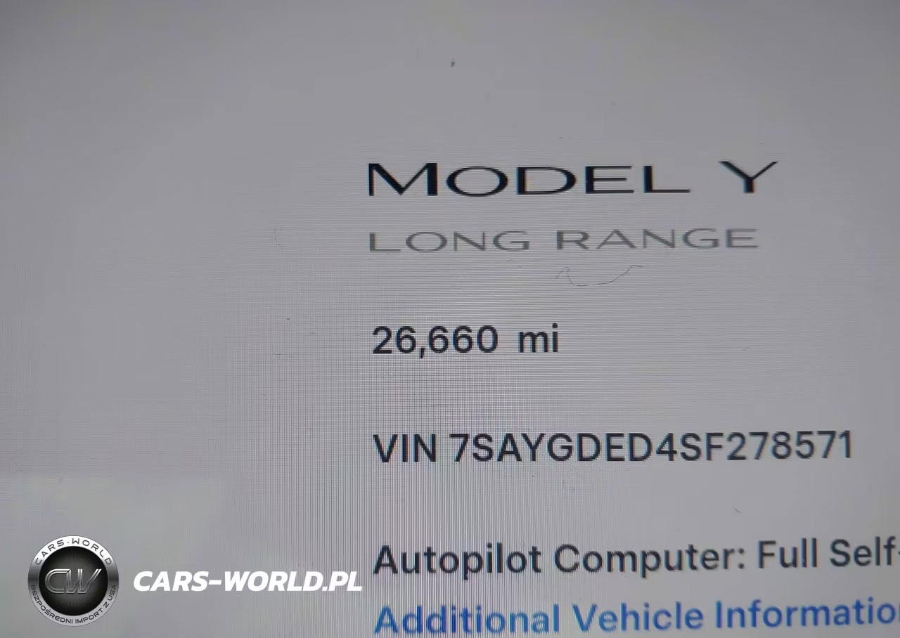 2025 Tesla Model Y Long Range Dual Motor Rear-Wheel Drive VIN:7SAYGDED4SF278571 - 13