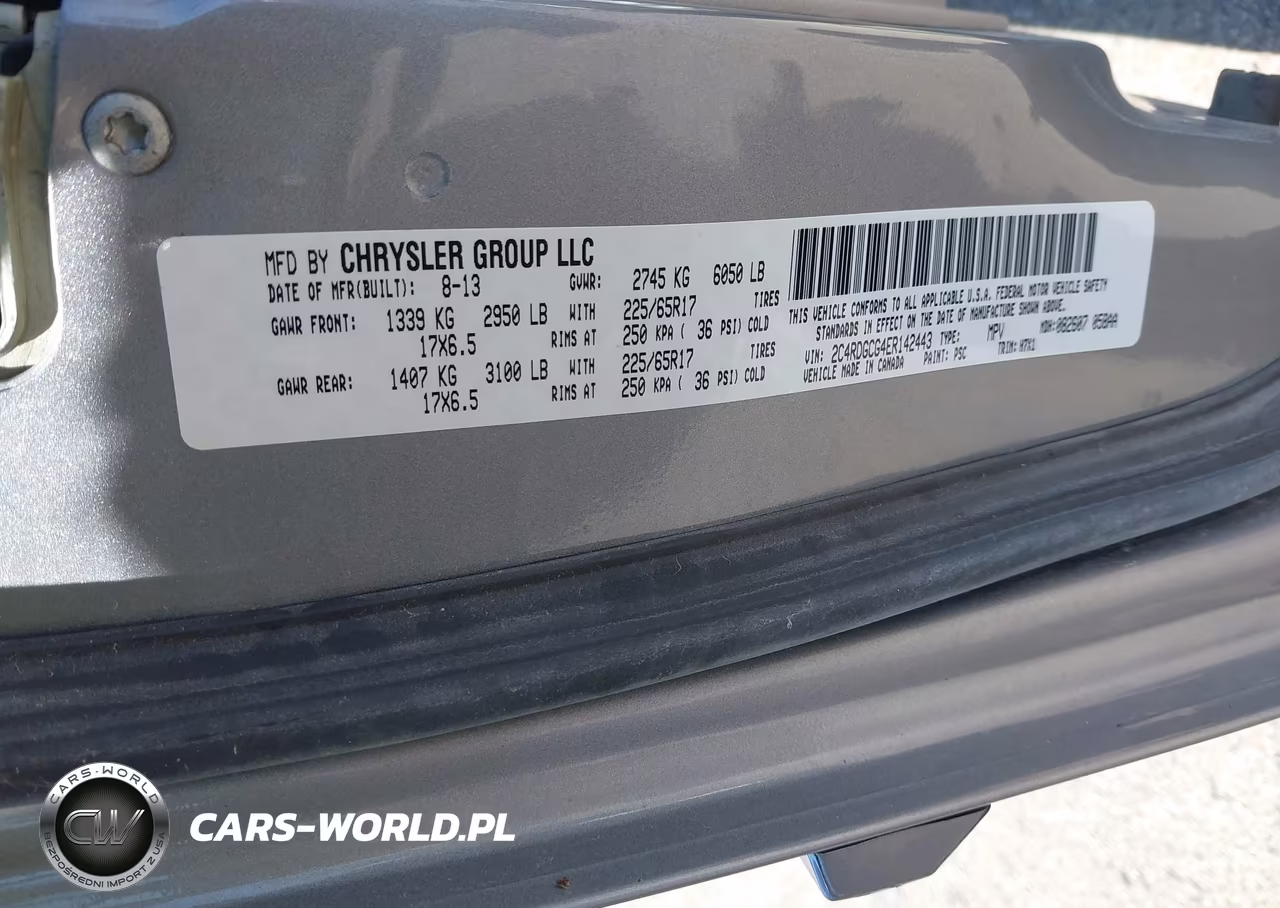 2014 Dodge Grand Caravan Sxt VIN:2C4RDGCG4ER142443 - 9