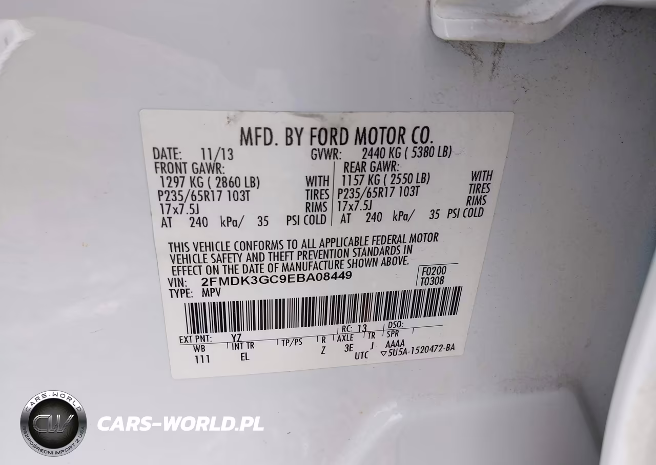 2014 Ford Edge Se VIN:2FMDK3GC9EBA08449 - 9