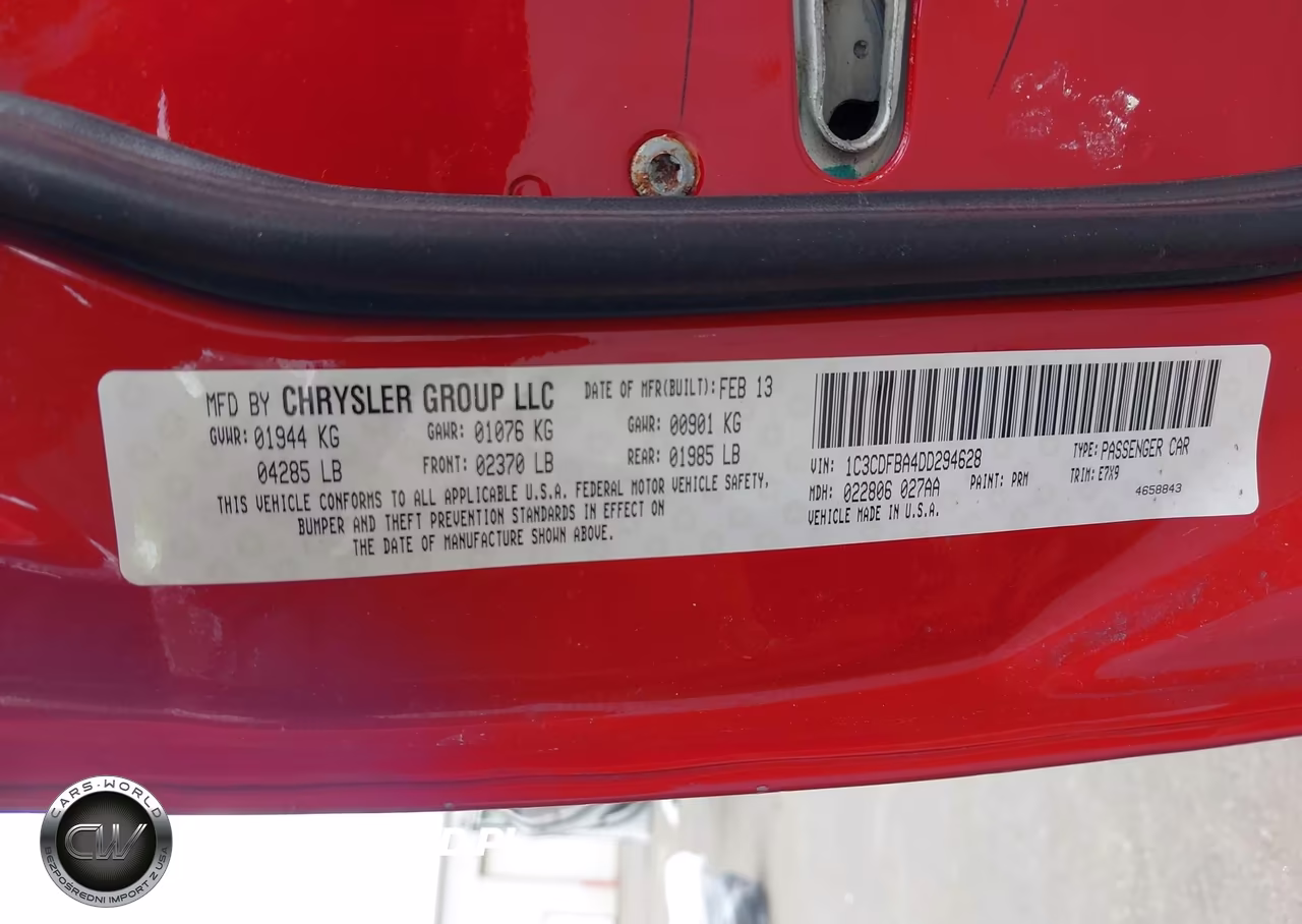 2013 Dodge Dart Sxt VIN:1C3CDFBA4DD294628 - 9
