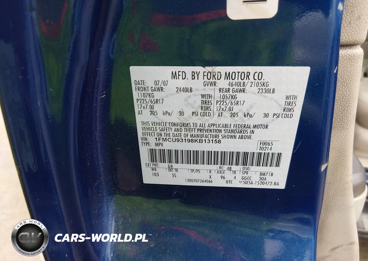 2008 Ford Escape Xlt VIN:1FMCU93198KB13158 - 9
