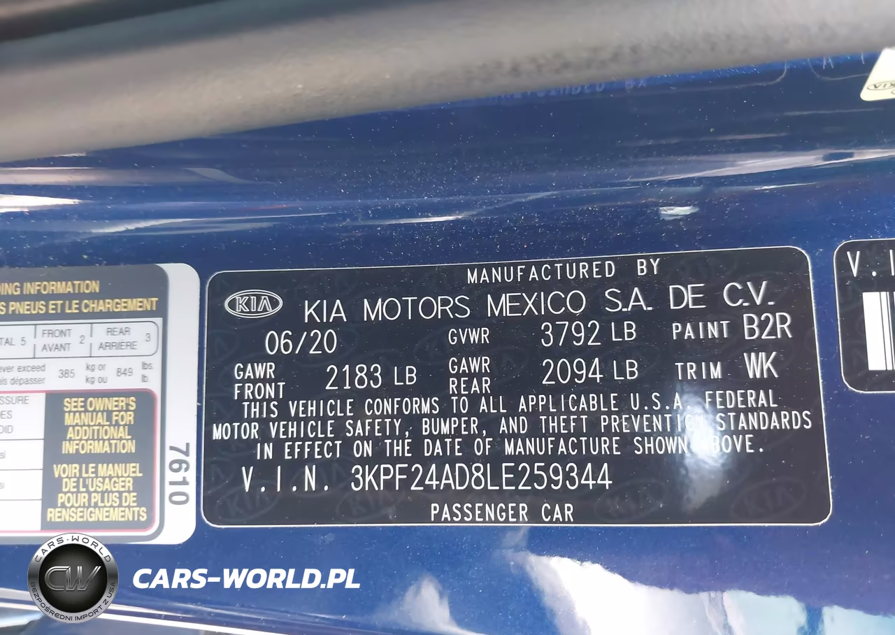 2020 Kia Forte Lxs VIN:3KPF24AD8LE259344 - 9