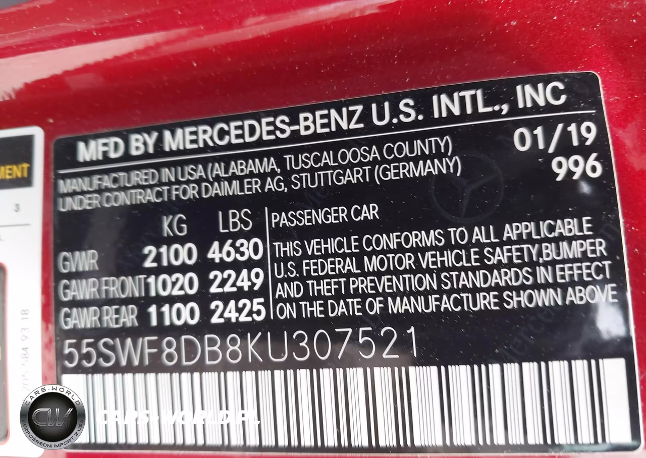 2019 Mercedes-Benz C 300 VIN:55SWF8DB8KU307521 - 9