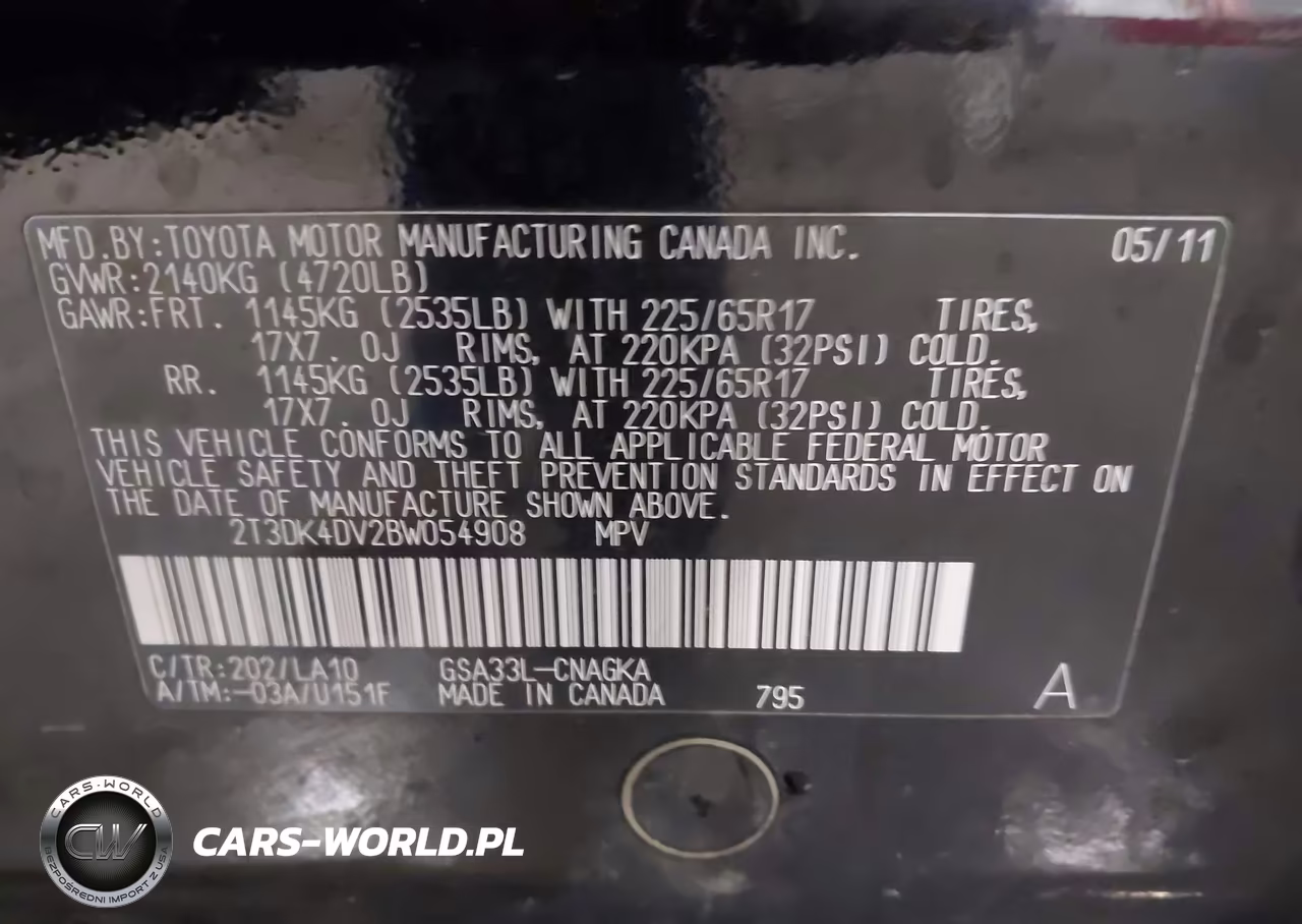 2011 Toyota Rav4 Limited V6 VIN:2T3DK4DV2BW054908 - 9