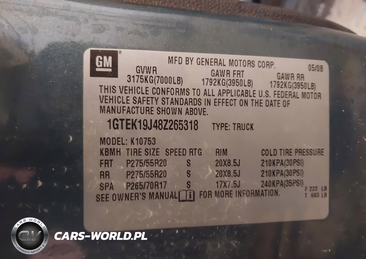 2008 GMC Sierra 1500 Sle1 VIN:1GTEK19J48Z265318 - 9