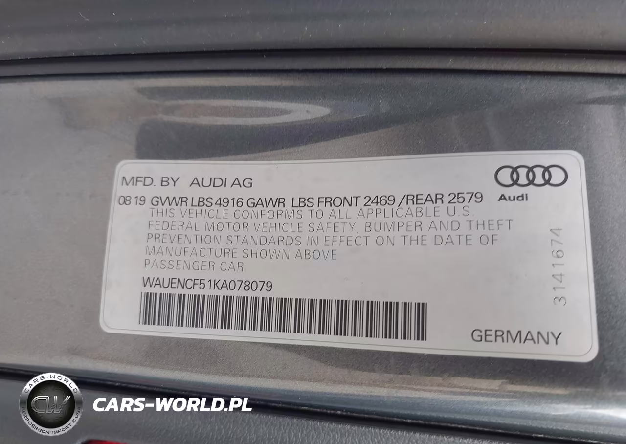 2019 Audi A5 45 Premium VIN:WAUENCF51KA078079 - 9