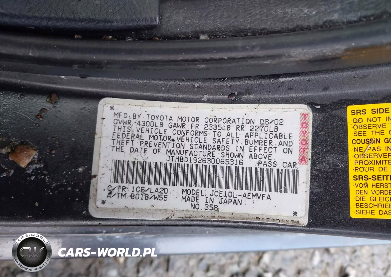 2003 Lexus Is 300 Base W-5-Speed Manual VIN:JTHBD192630065316 - 9