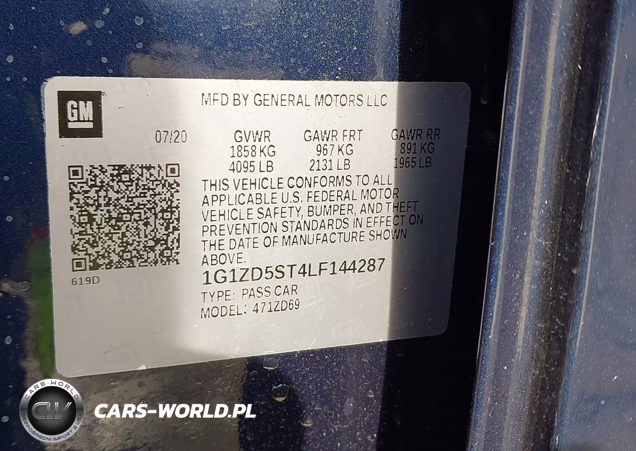 2020 Chevrolet Malibu Fwd Lt VIN:1G1ZD5ST4LF144287 - 9