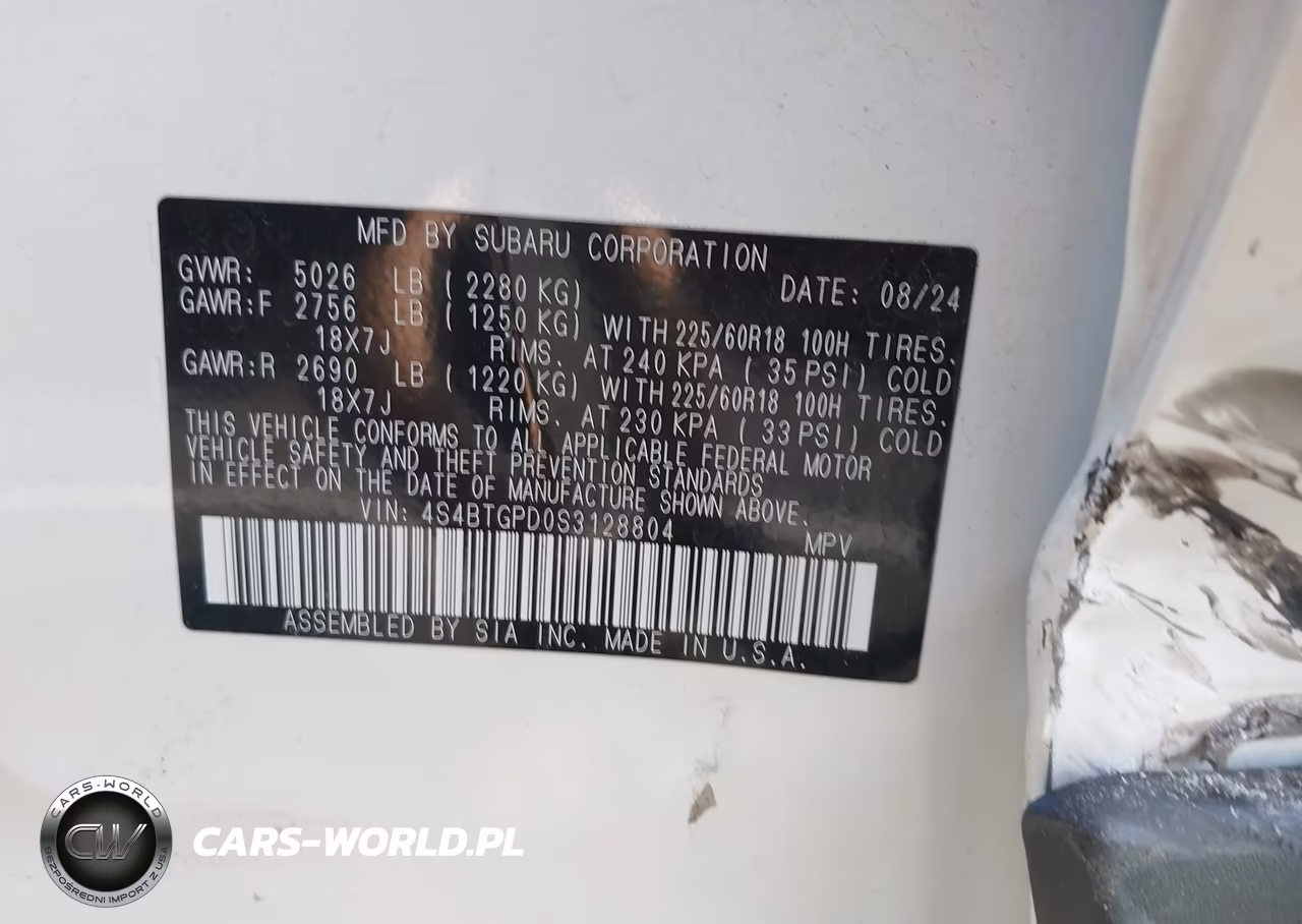 2025 Subaru Outback Touring Xt VIN:4S4BTGPD0S3128804 - 9