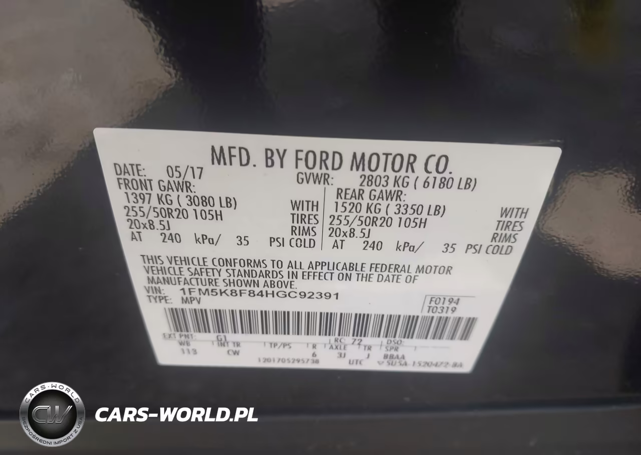 2017 Ford Explorer Limited VIN:1FM5K8F84HGC92391 - 9