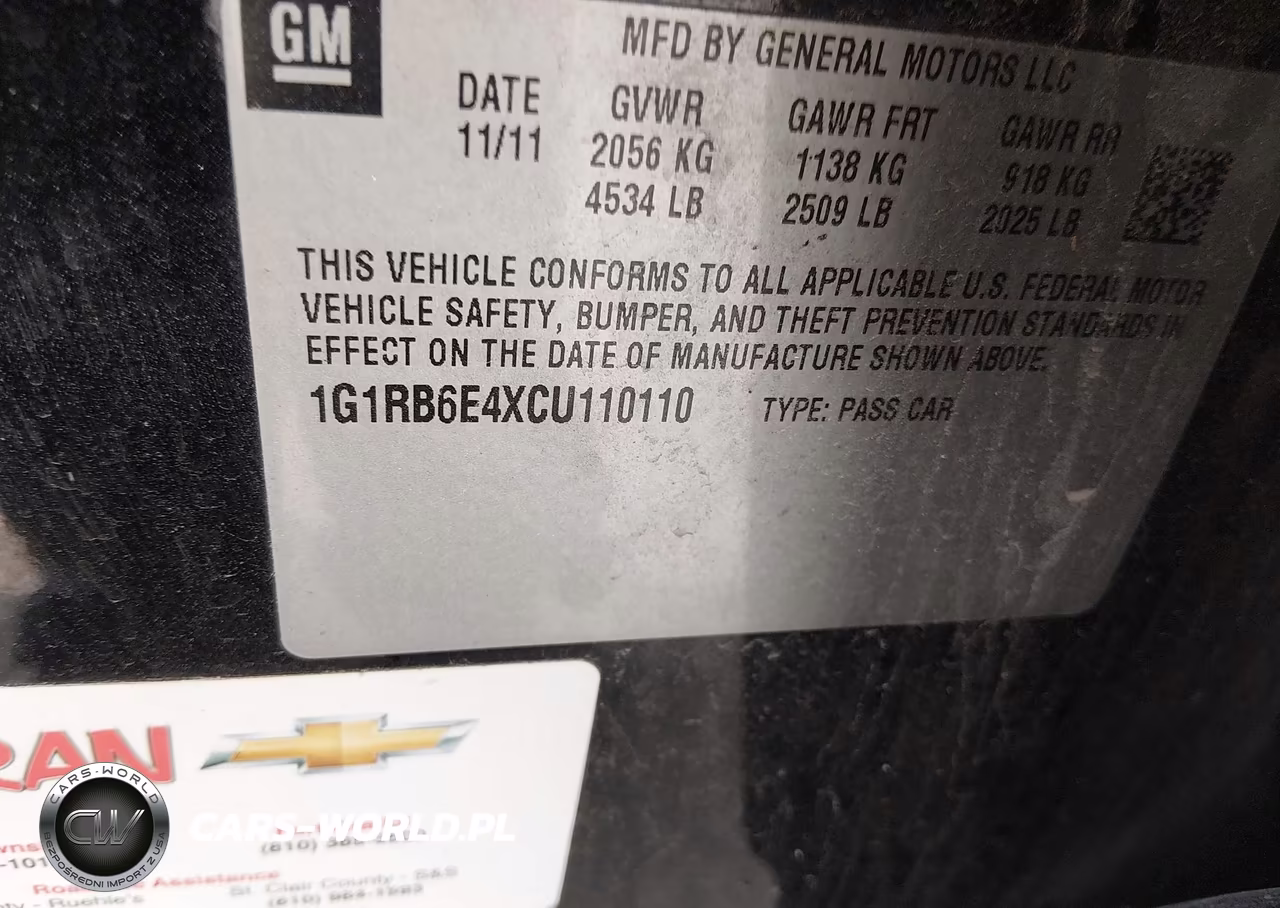 2012 Chevrolet Volt VIN:1G1RB6E4XCU110110 - 9