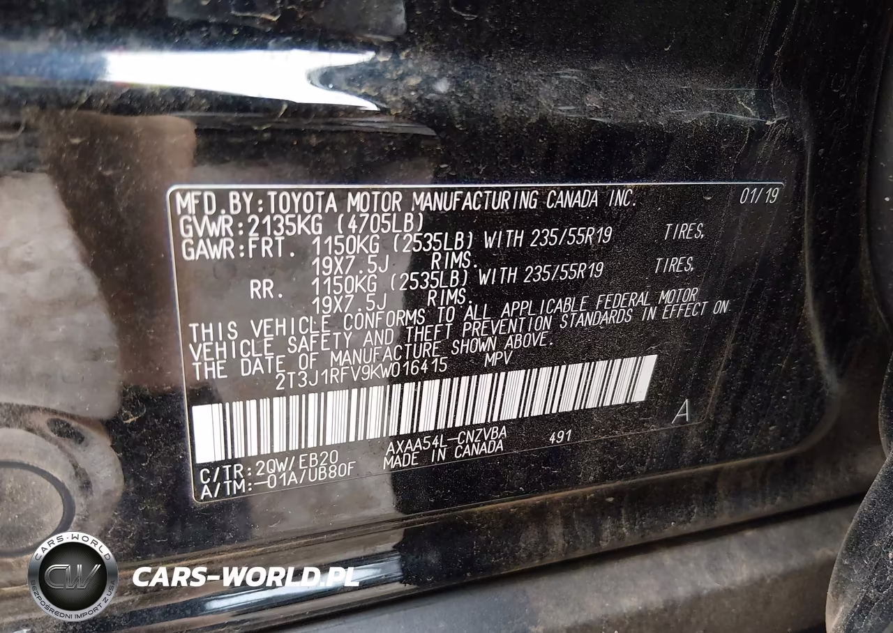 2019 Toyota Rav4 Adventure VIN:2T3J1RFV9KW016415 - 9