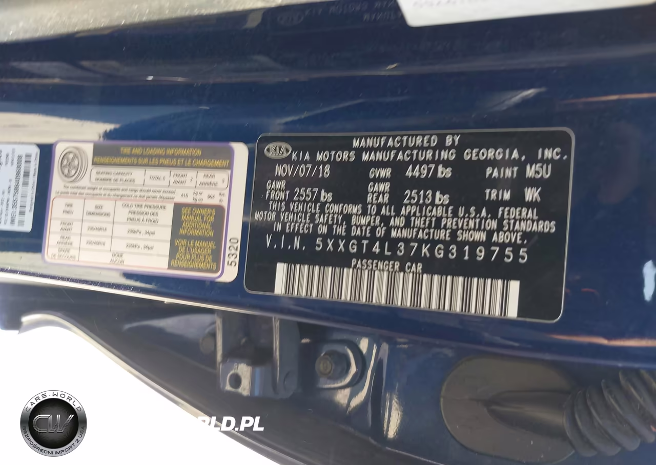 2019 Kia Optima S VIN:5XXGT4L37KG319755 - 9