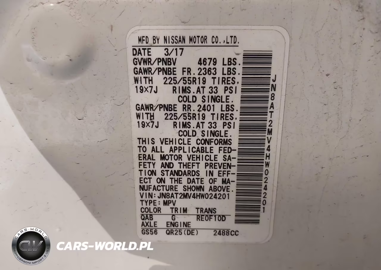2017 Nissan Rogue Sl VIN:JN8AT2MV4HW024201 - 9