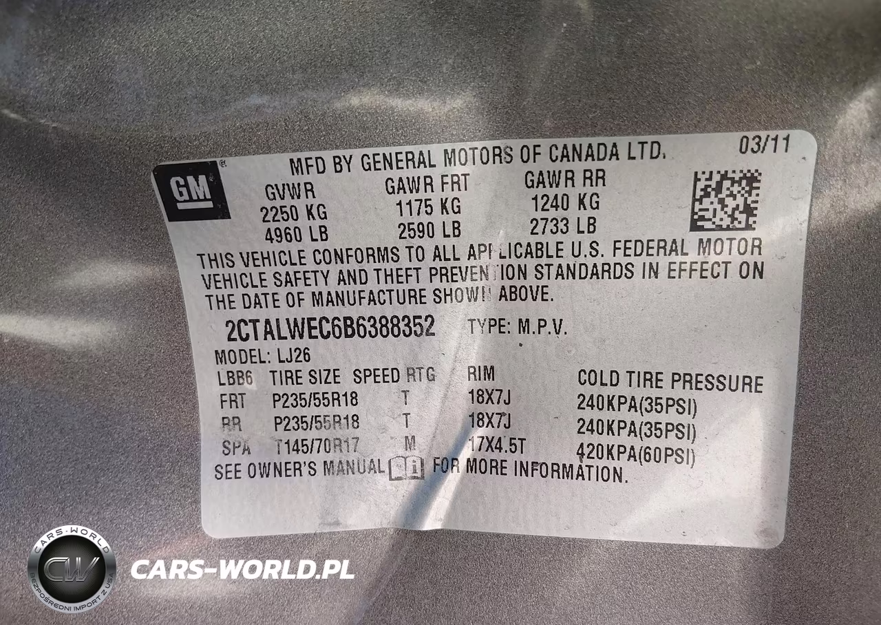 2011 GMC Terrain Slt-2 VIN:2CTALWEC6B6388352 - 9