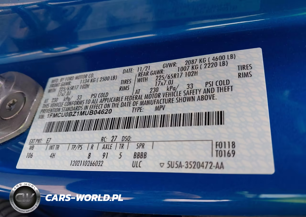 2021 Ford Escape Se Hybrid VIN:1FMCU0BZ1MUB04620 - 9