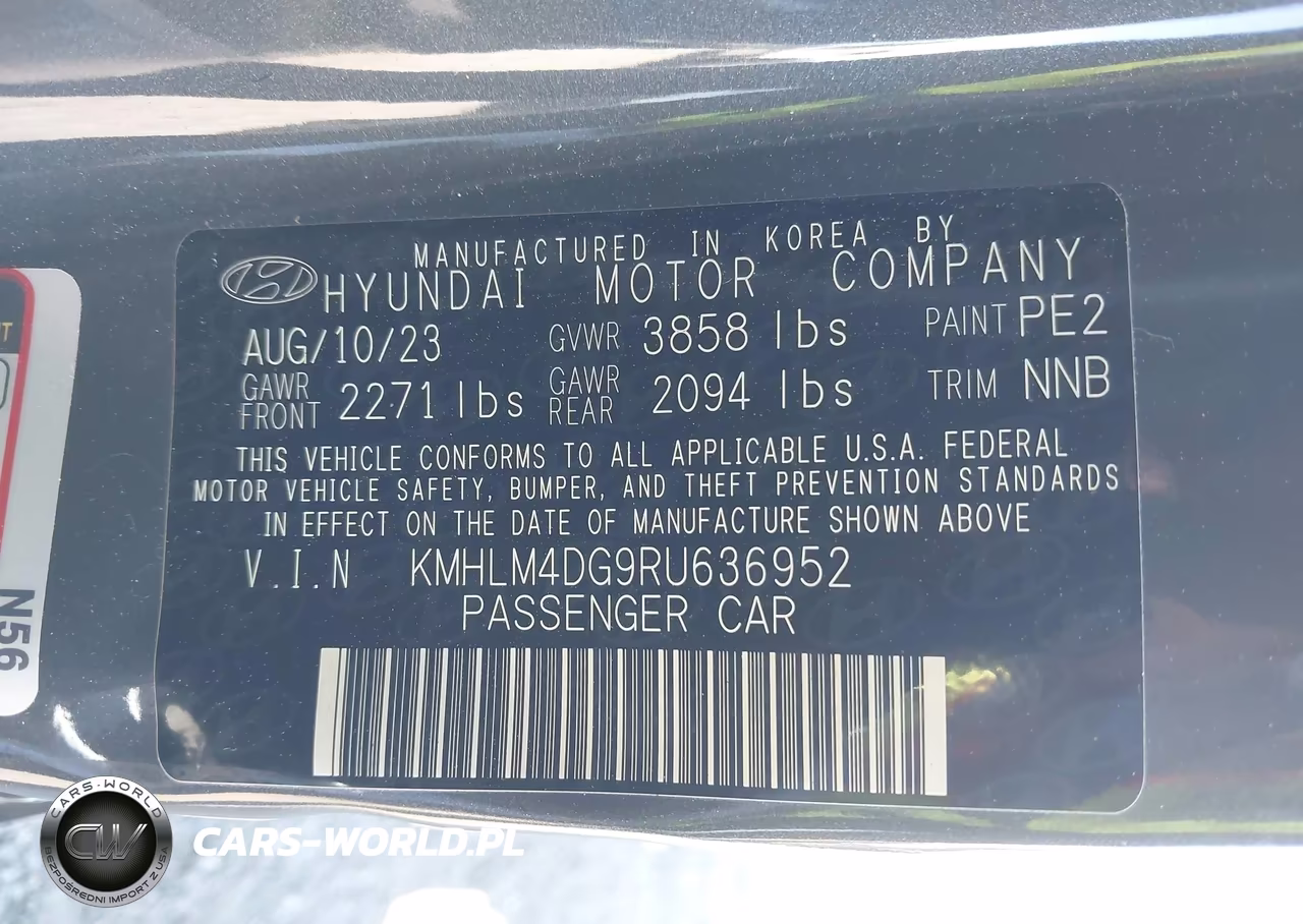 2024 Hyundai Elantra Sel VIN:KMHLM4DG9RU636952 - 9