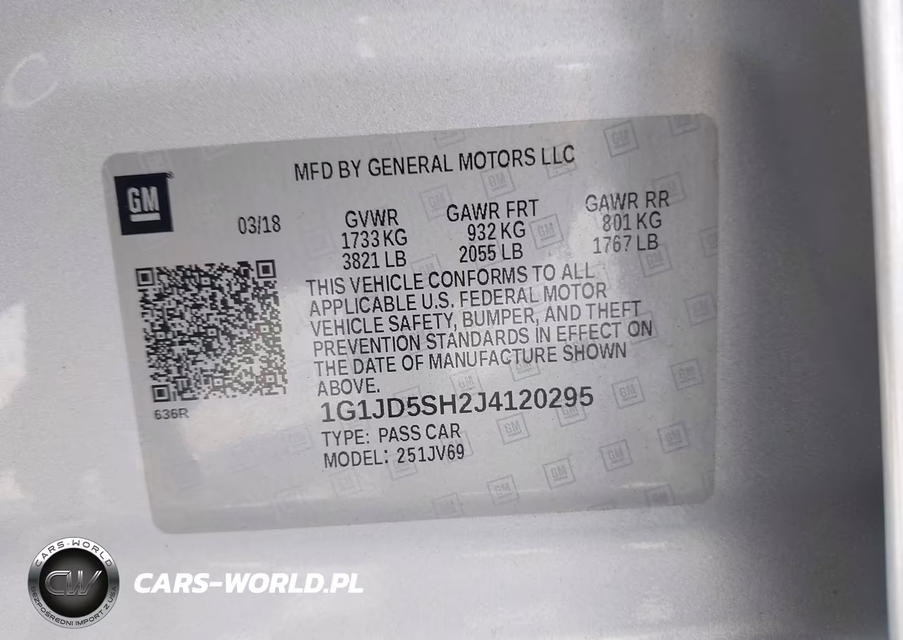 2018 Chevrolet Sonic Lt Auto VIN:1G1JD5SH2J4120295 - 9