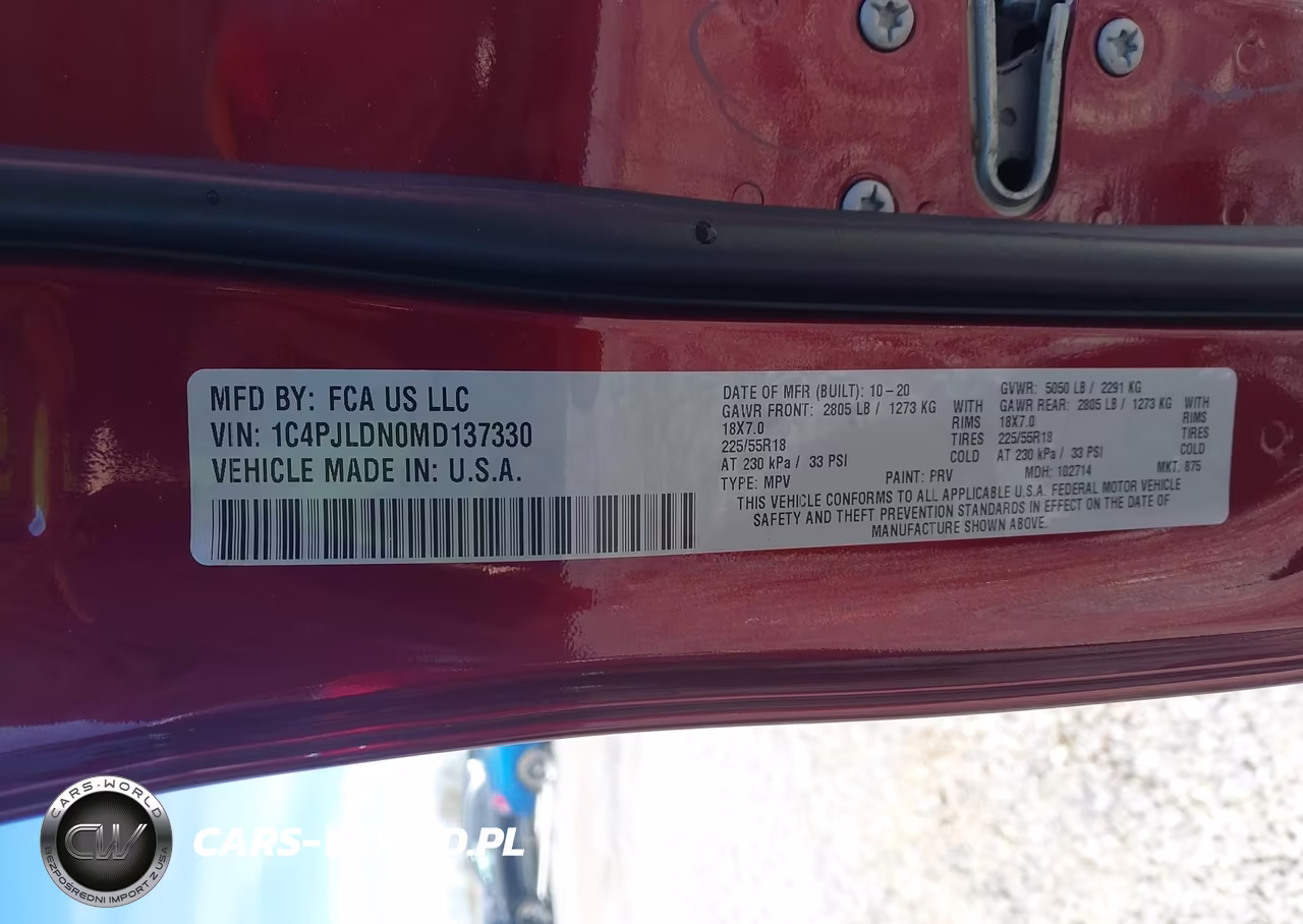 2021 Jeep Cherokee Limited Fwd VIN:1C4PJLDN0MD137330 - 9