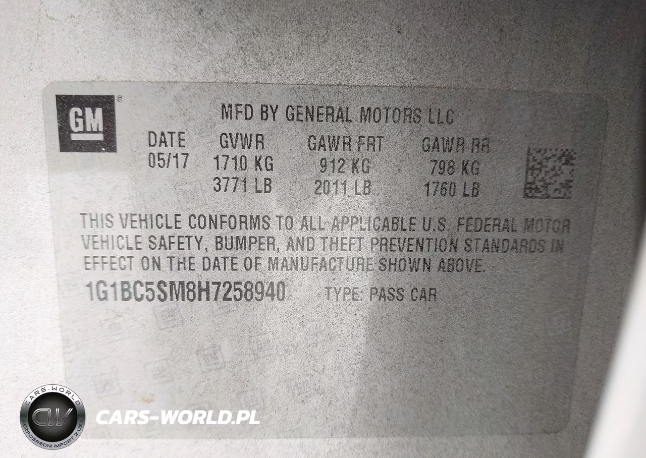 2017 Chevrolet Cruze Ls Auto VIN:1G1BC5SM8H7258940 - 9