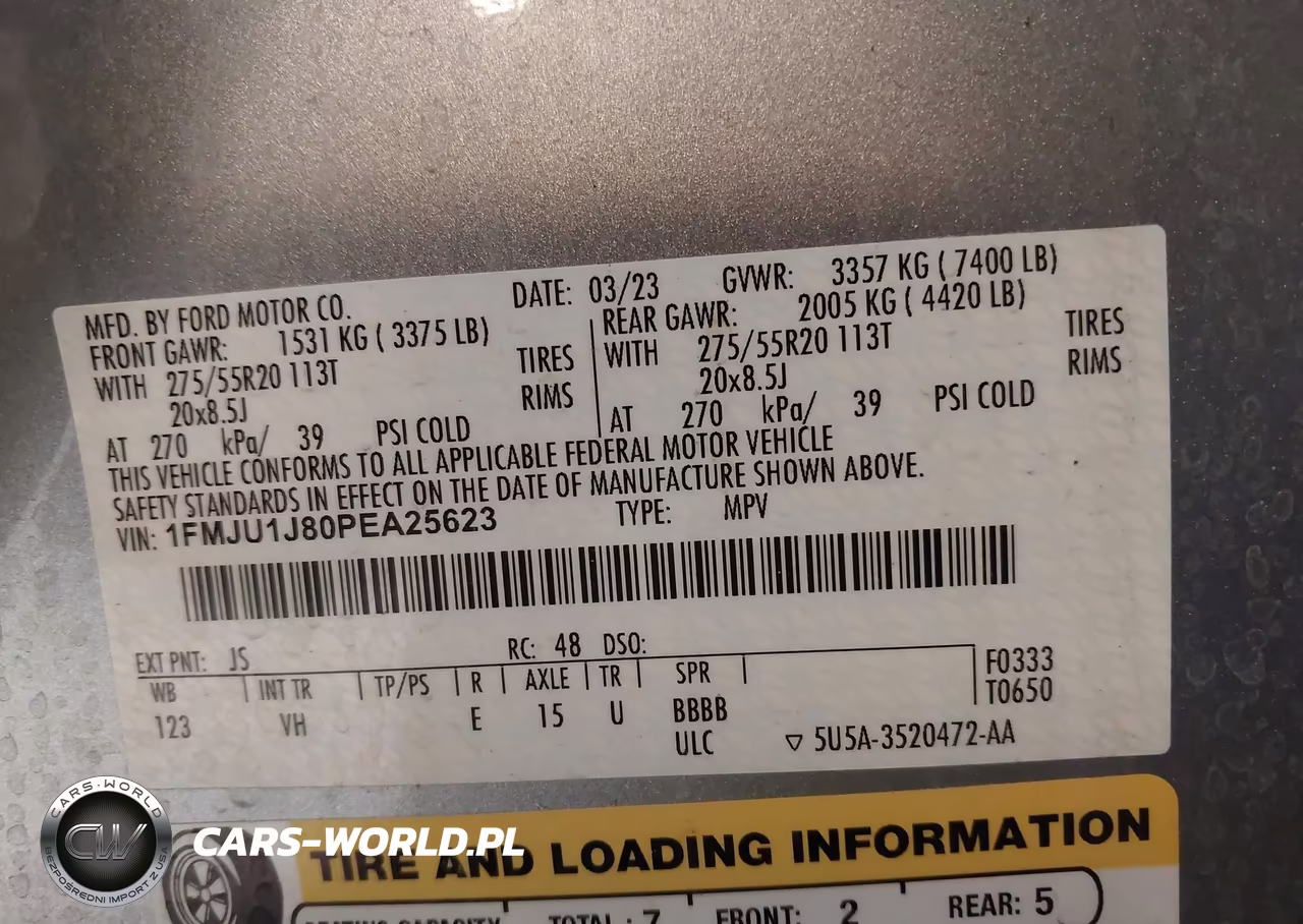 2023 Ford Expedition Xlt VIN:1FMJU1J80PEA25623 - 9