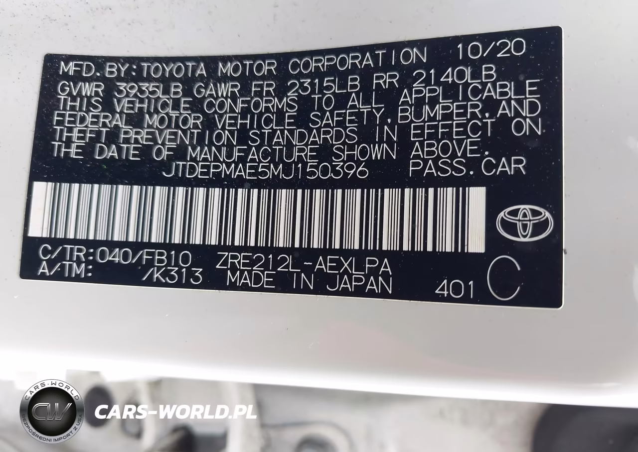 2021 Toyota Corolla Le VIN:JTDEPMAE5MJ150396 - 9